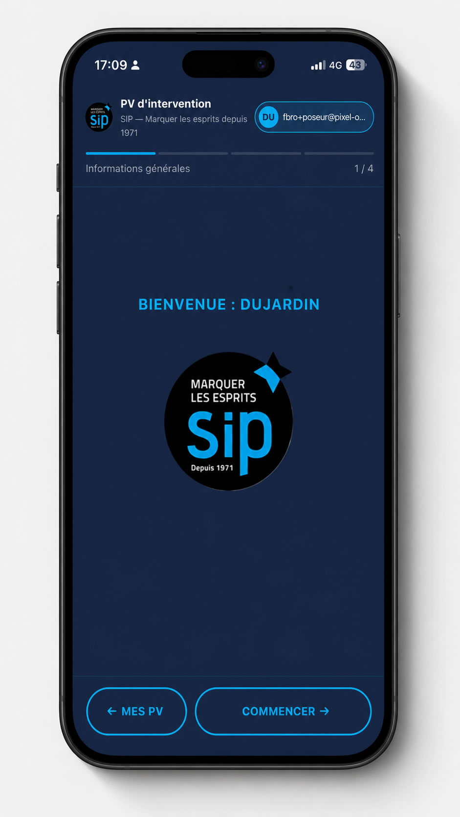 Application mobile de PV d'intervention — formulaire terrain